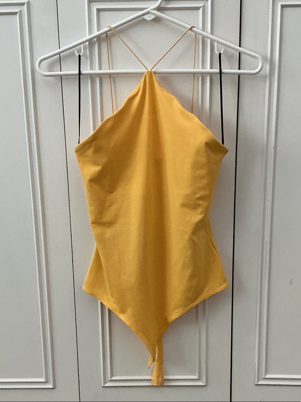 H&M Bodysuit in Mustard Yellow